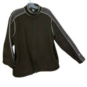 Kuhl Alpaca Fleece Full Zipper Fleece Jacket Pockets Warm Outdoor Unisex L Grey